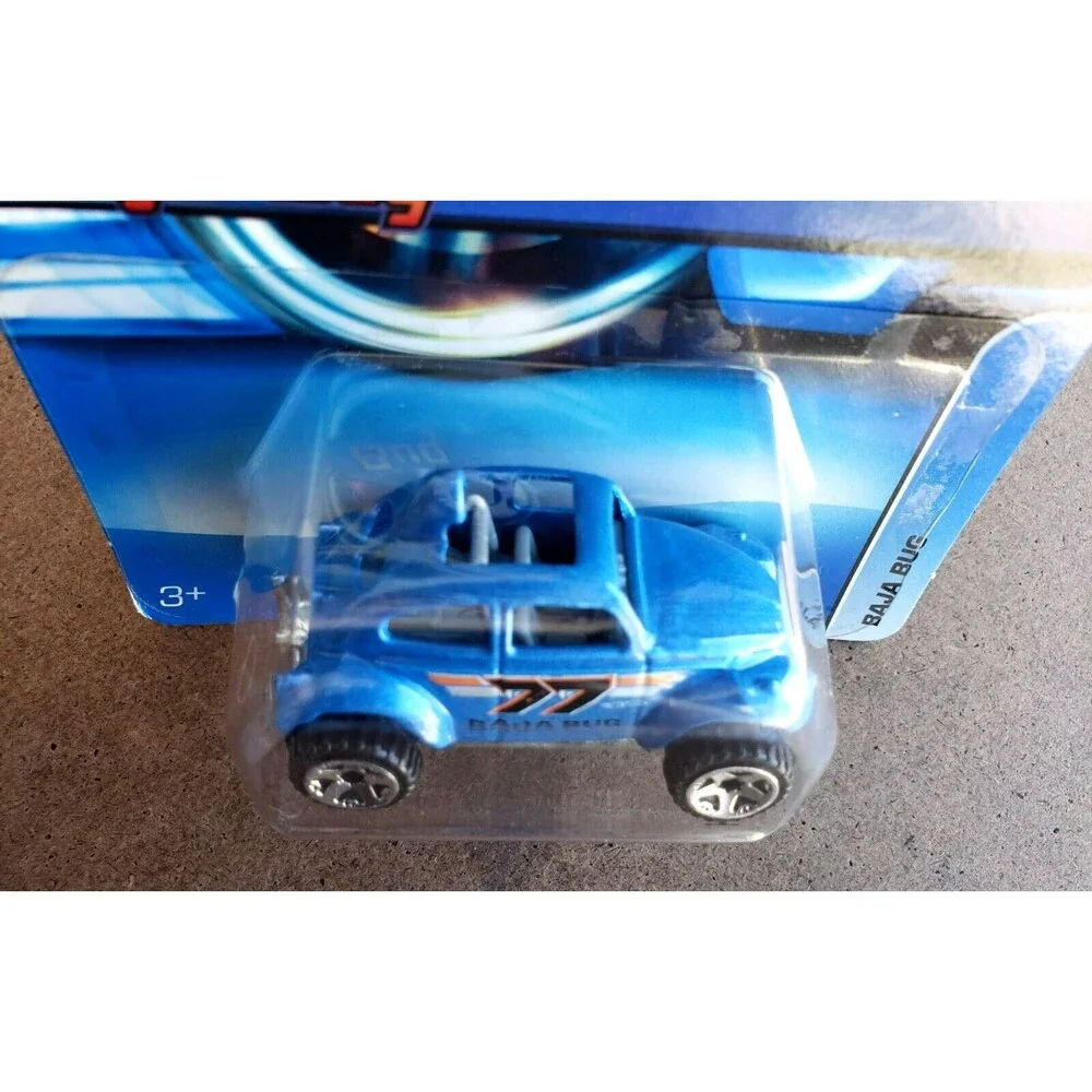 2005 Hot Wheels BAJA BUG Metallic Light Blue Mainline #161 1:64 OFF ROAD 5 Spoke